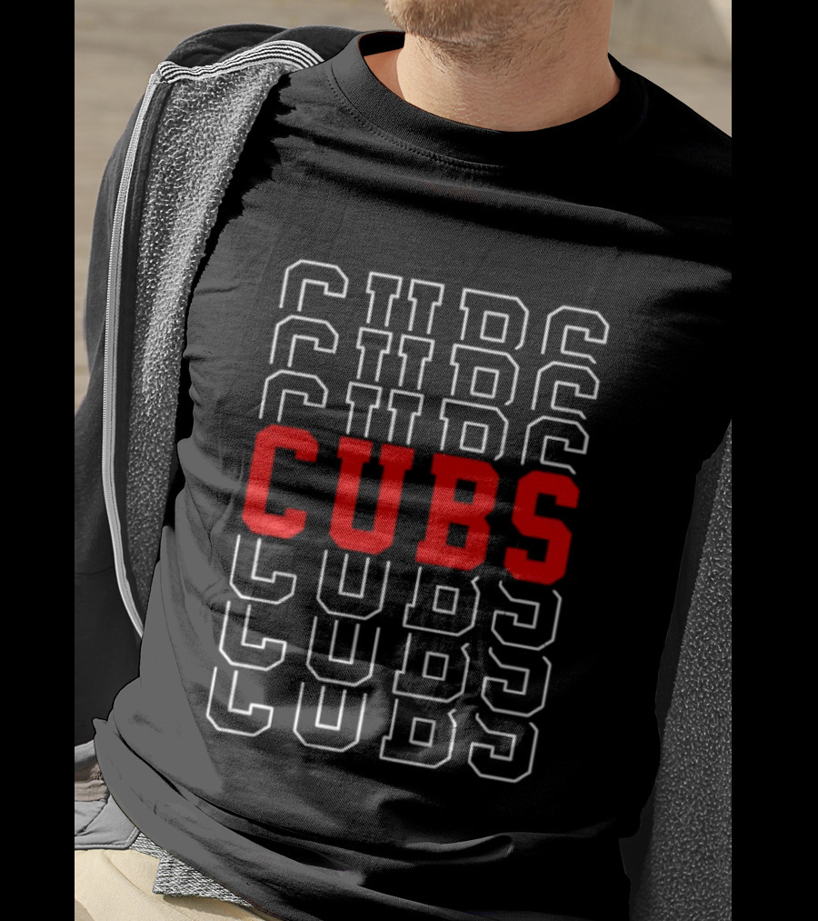 Cubs Repeat Chicago Cubs Text Block T-Shirt