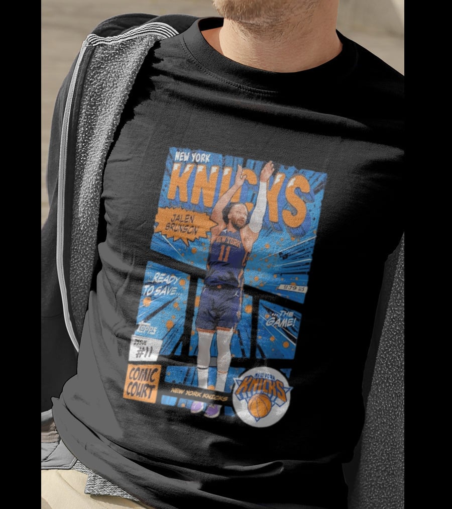 New York Knicks Jalen Brunson Comic Court Issue 11 Basketball 2026 T-Shirt