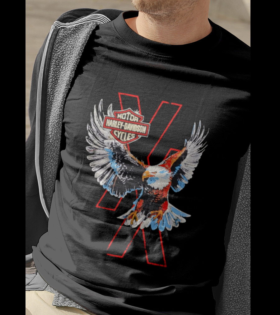 Machine Gun Kelly Harley Davidson X MGK Lost Americana Flying Eagle Cycles T-Shirt