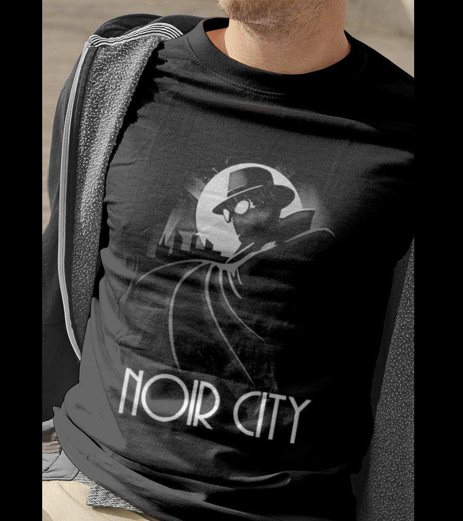 Spider Man Noir City Stylized White T-Shirt