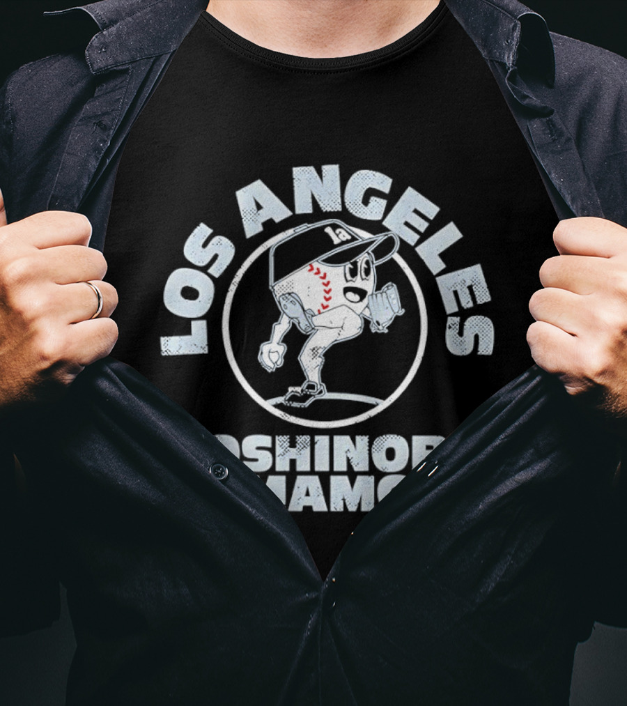 Los Angeles Yoshinobu Yamamoto Baseball Pitcher Circle T-Shirt