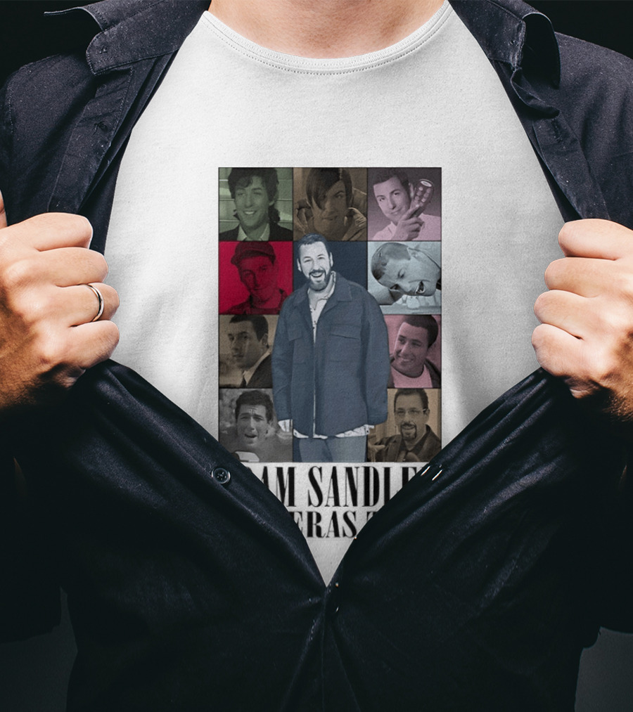 Adam Sandler The Eras Tour Nine Iconic Characters Collage T-Shirt