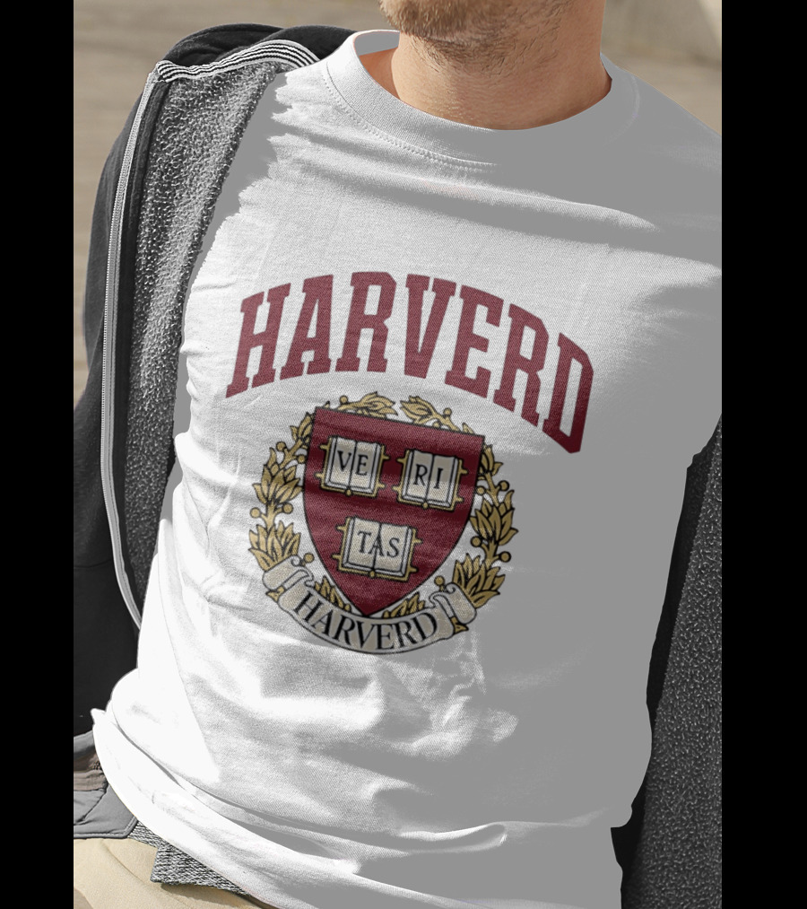 Harvard University Veritas Emblem Crest T-Shirt