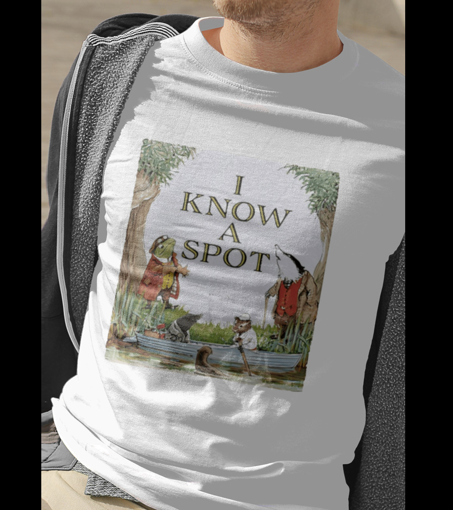The Wind In The Willows Characters I Know A Spot Scene With Mole Water Rat Badger And Toad T-Shirt