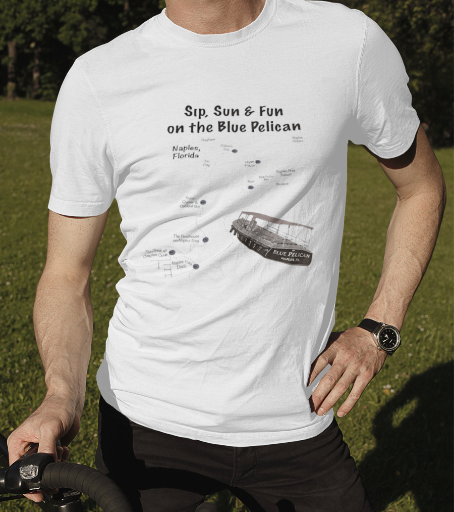 Sip Sun And Fun On The Blue Pelican Tropical Getaway Adventure T-Shirt