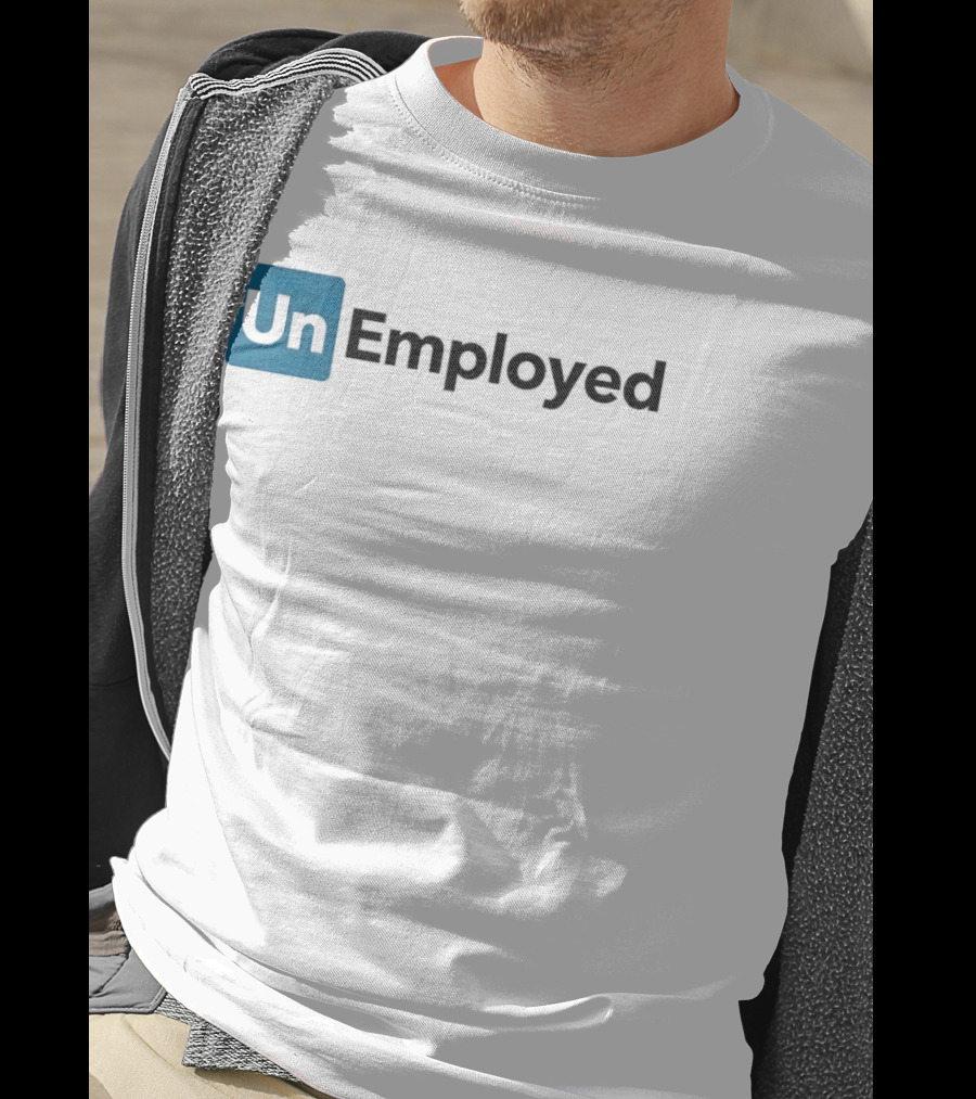 Un Employed Blue Square T-Shirt