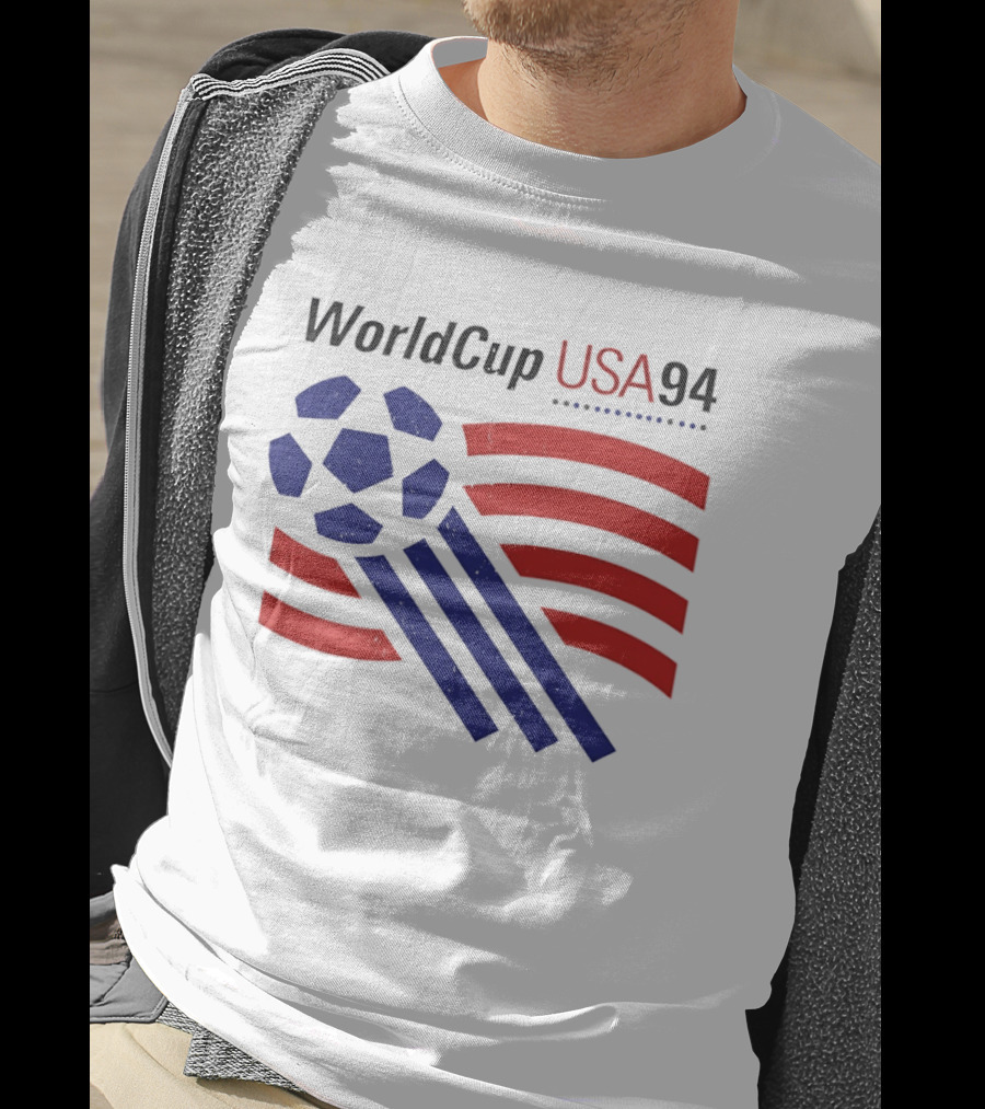 World Cup USA 94 Iconic Soccer Ball And Stripes T-Shirt
