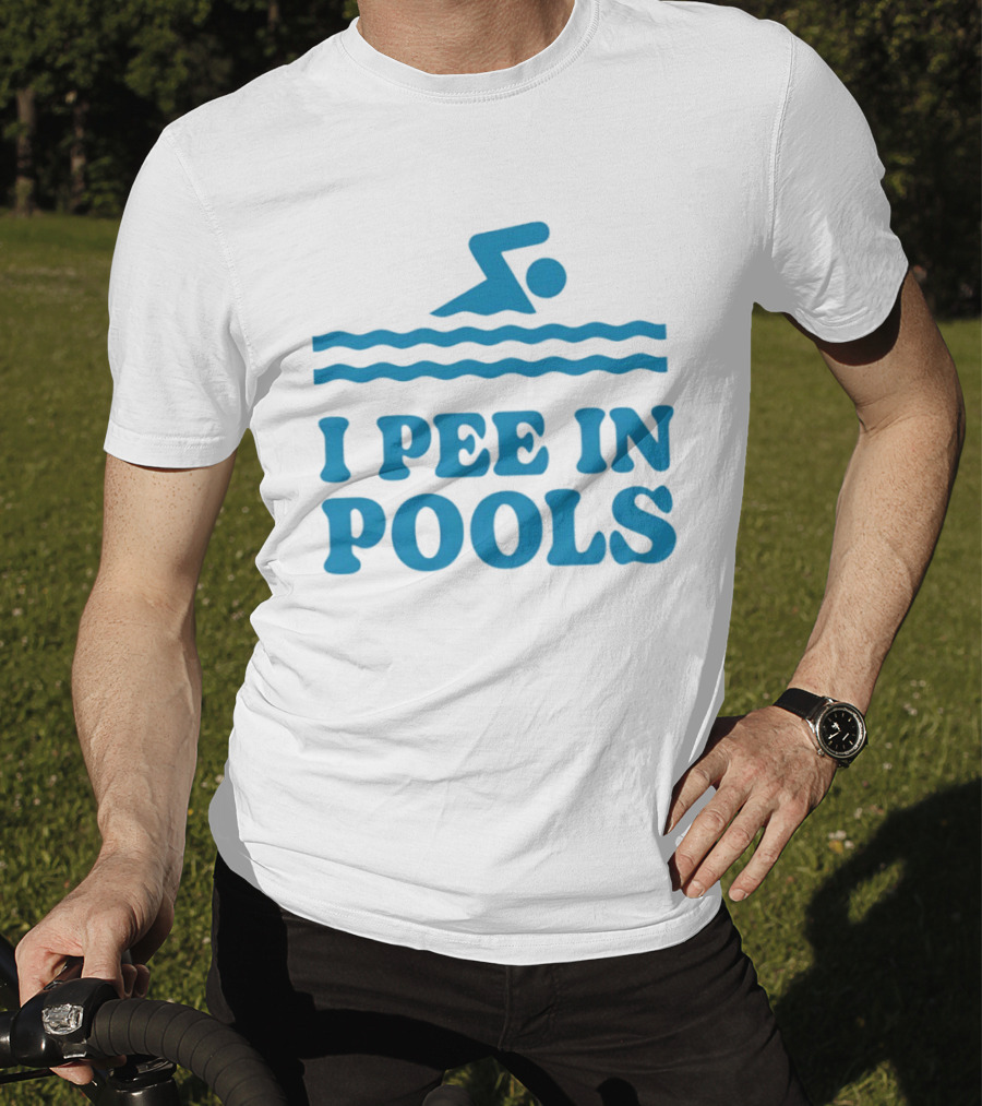 Zwemwater I Pee In Pools Swimmer Waves T-Shirt
