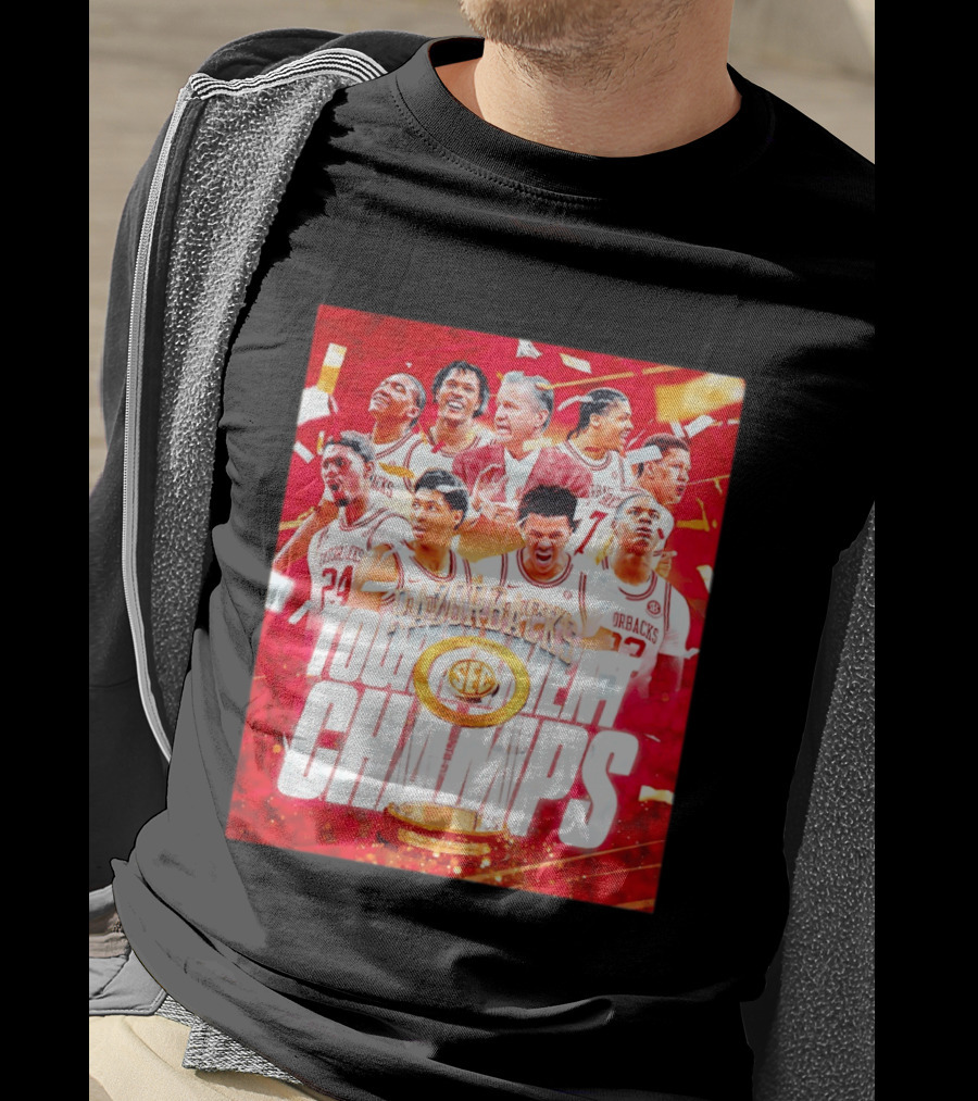 Arkansas Razorbacks SEC Tournament Champs Basketball T-Shirt