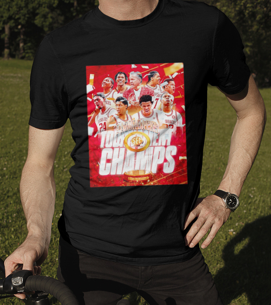 Arkansas Razorbacks SEC Tournament Champs Basketball T-Shirt