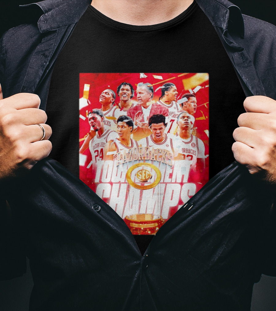 Arkansas Razorbacks SEC Tournament Champs Basketball T-Shirt