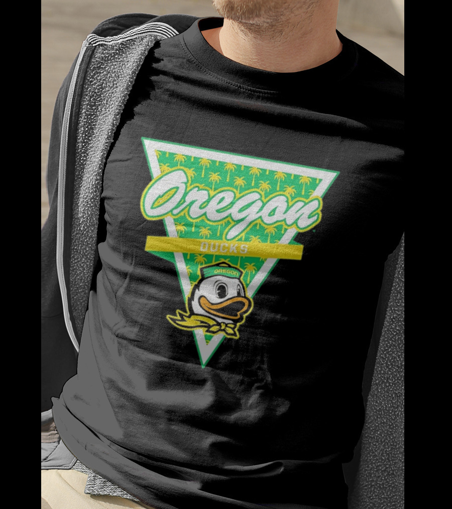 Oregon Ducks Palm Tree Triangle T-Shirt