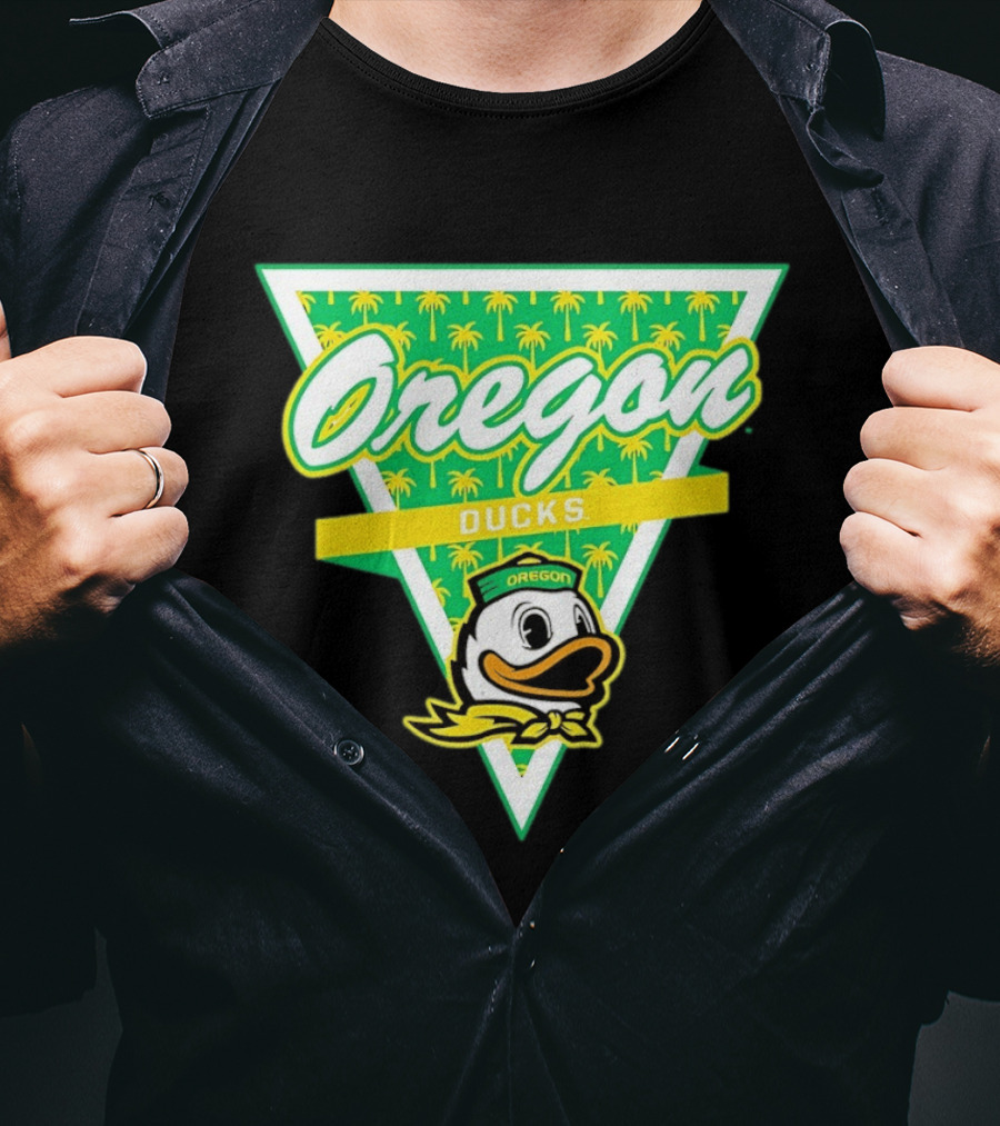 Oregon Ducks Palm Tree Triangle T-Shirt