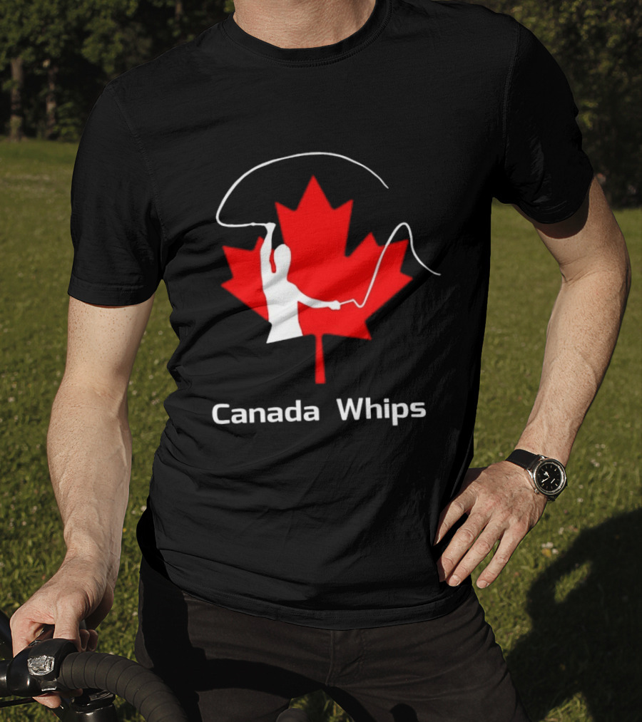 Canada Whips Maple Leaf Whip Cracking T-Shirt