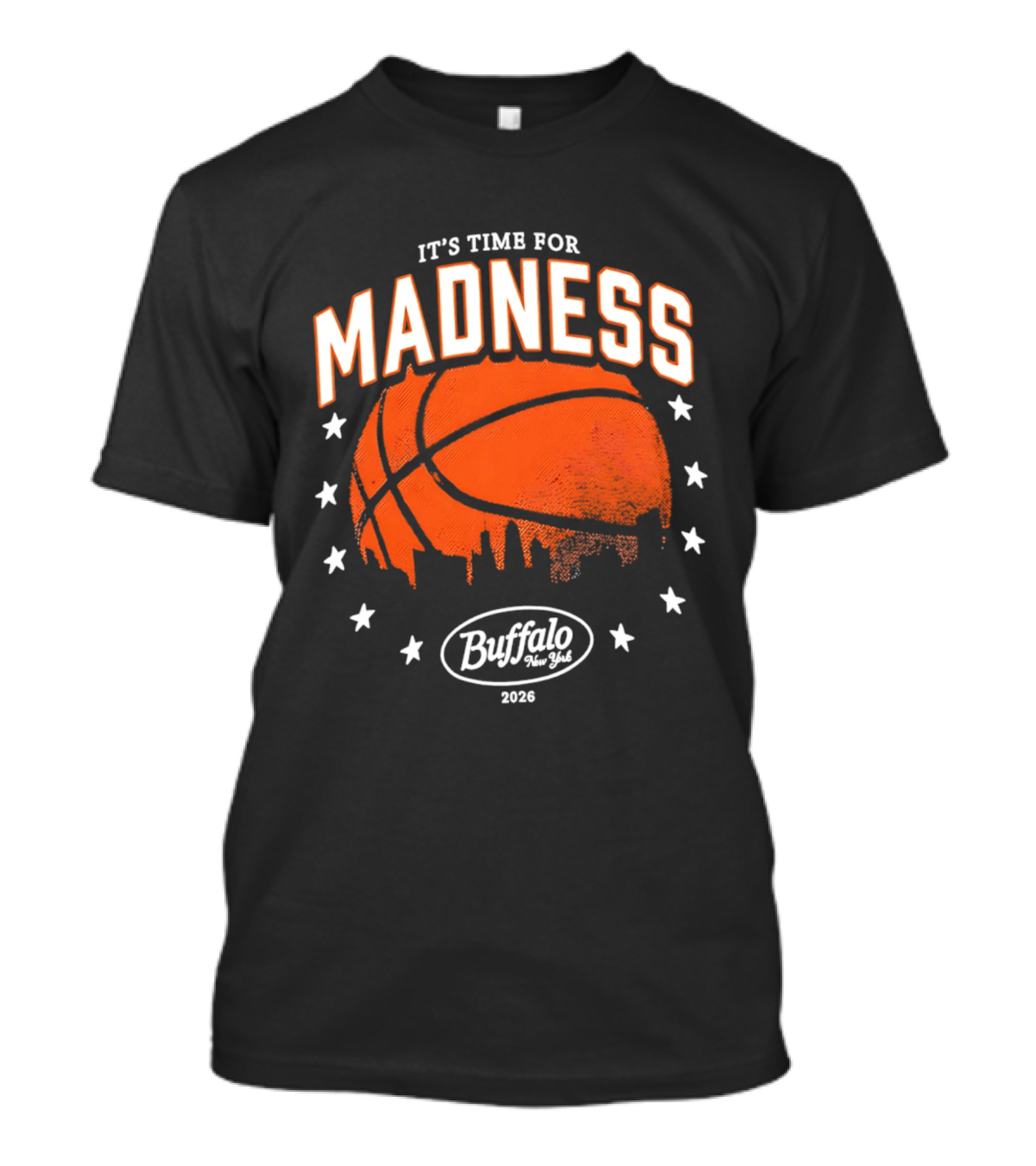 It's Time For Madness 2023 Buffalo NY Basketball Stars Skyline T-Shirt