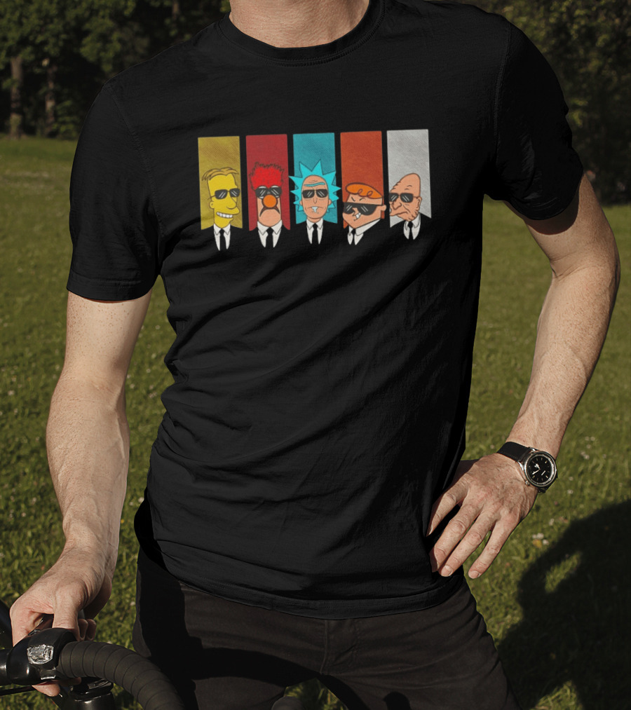Professor Frink Beaker Rick Sanchez Dexter And Professor Hubert Farnsworth X Reservoir Dogs Reservoir Scientists T-Shirt