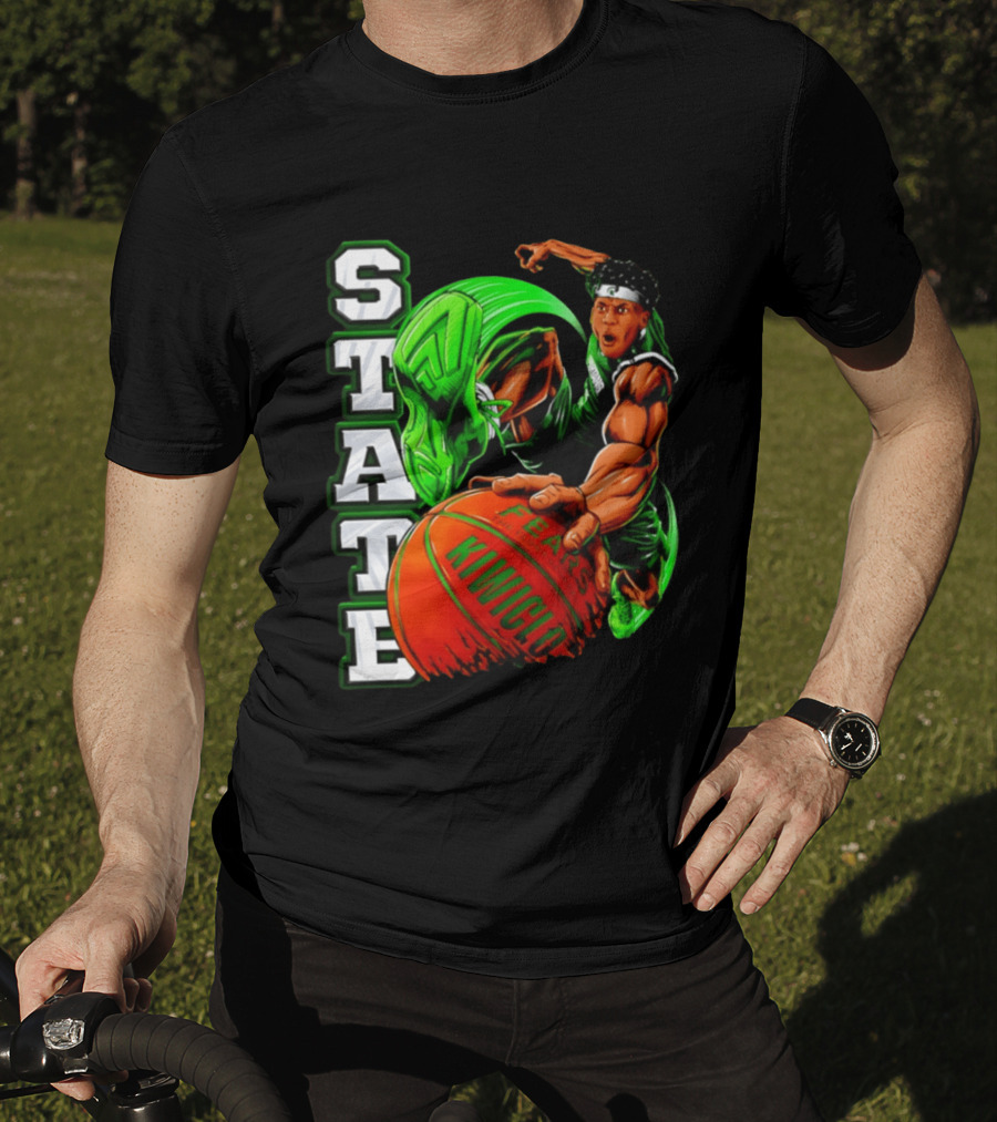 STATE Jeremy Fears Jr The Floor General Michigan Spartans Kiwicho T-Shirt