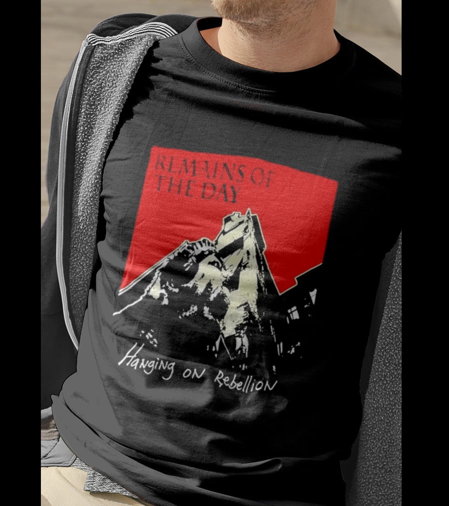 Remains Of The Day Hanging On Rebellion Urban Building Red T-Shirt