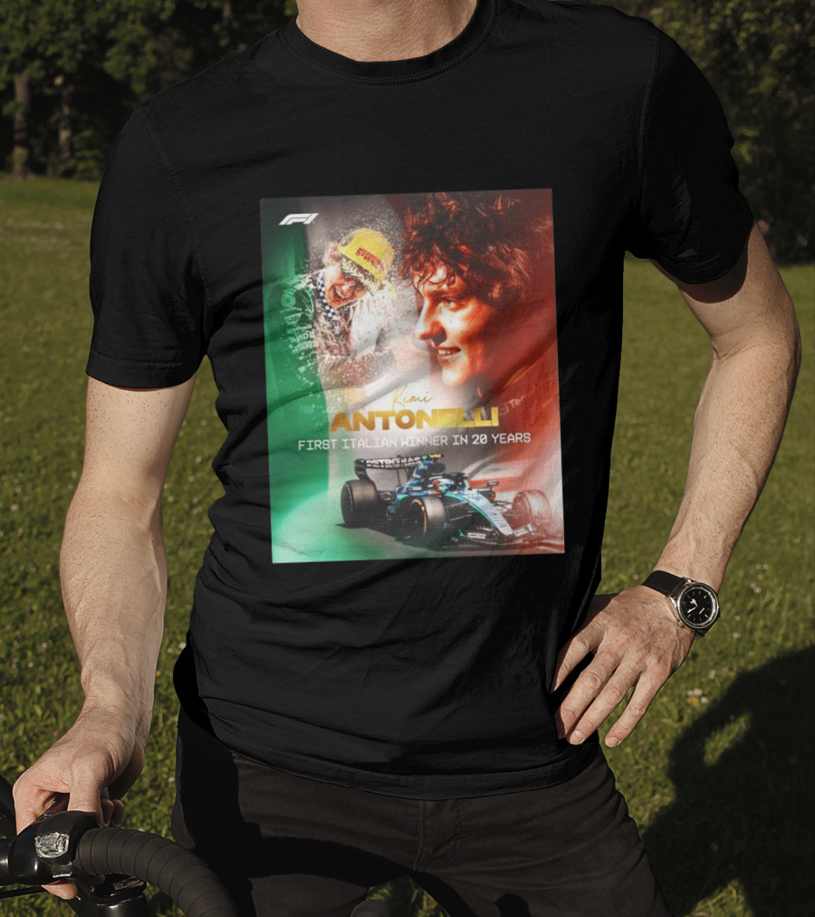 F1 Kimi Antonelli First Italian Winner In 20 Years T-Shirt