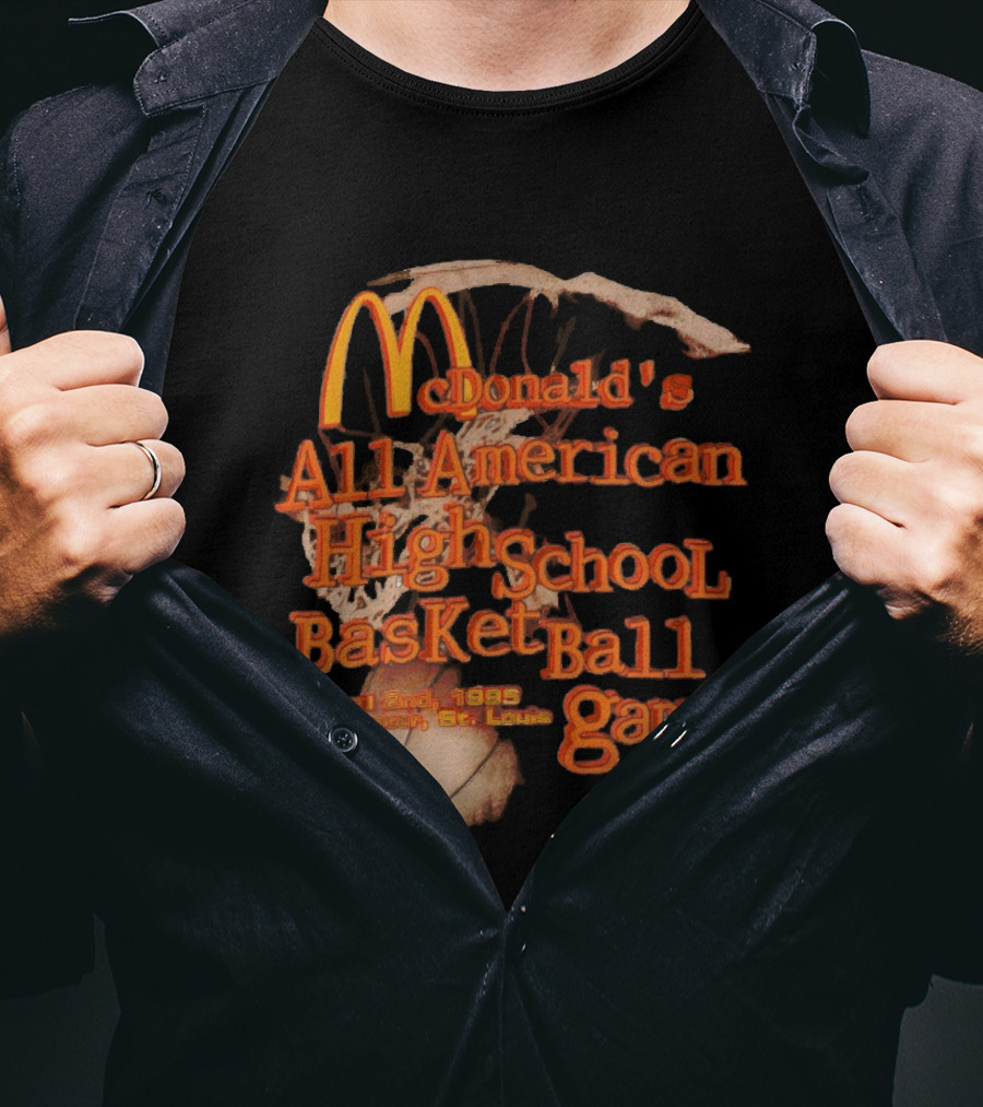McDonald's All American High School Basketball Game April 2nd 1995 Kiel Center St. Louis T-Shirt