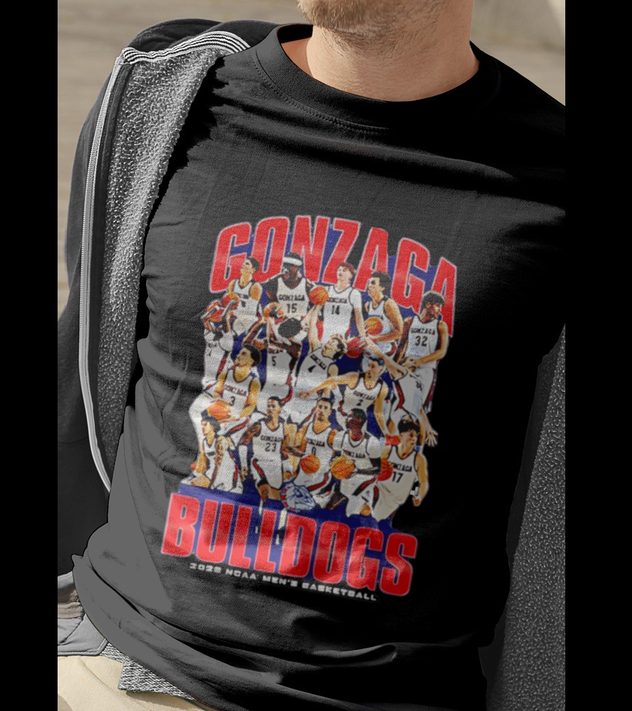 Gonzaga Bulldogs Men's Basketball March Madness 2026 Team Collage T-Shirt