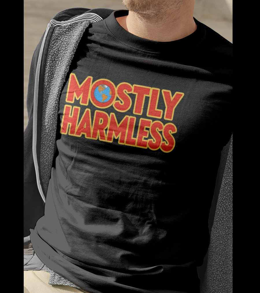 Mostly Harmless Douglas Adams Hitchhiker's Guide To The Galaxy Series 1992 Earth T-Shirt