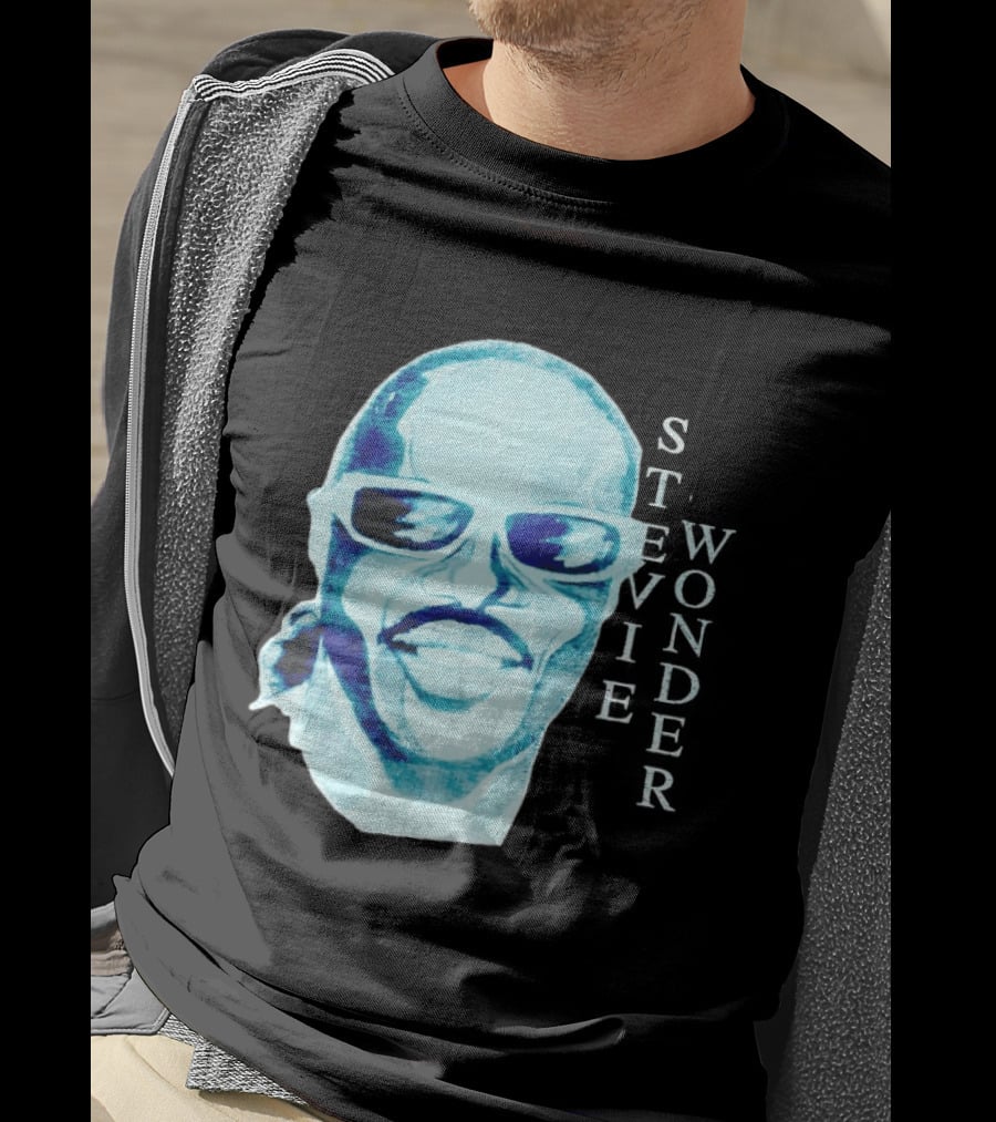 Stevie Wonder Signed Sealed Delivered Blue T-Shirt