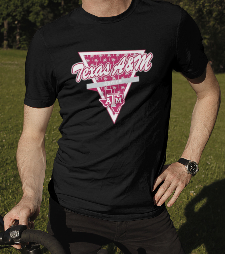 Texas A&M Aggies Football Palm Tree Triangle T-Shirt