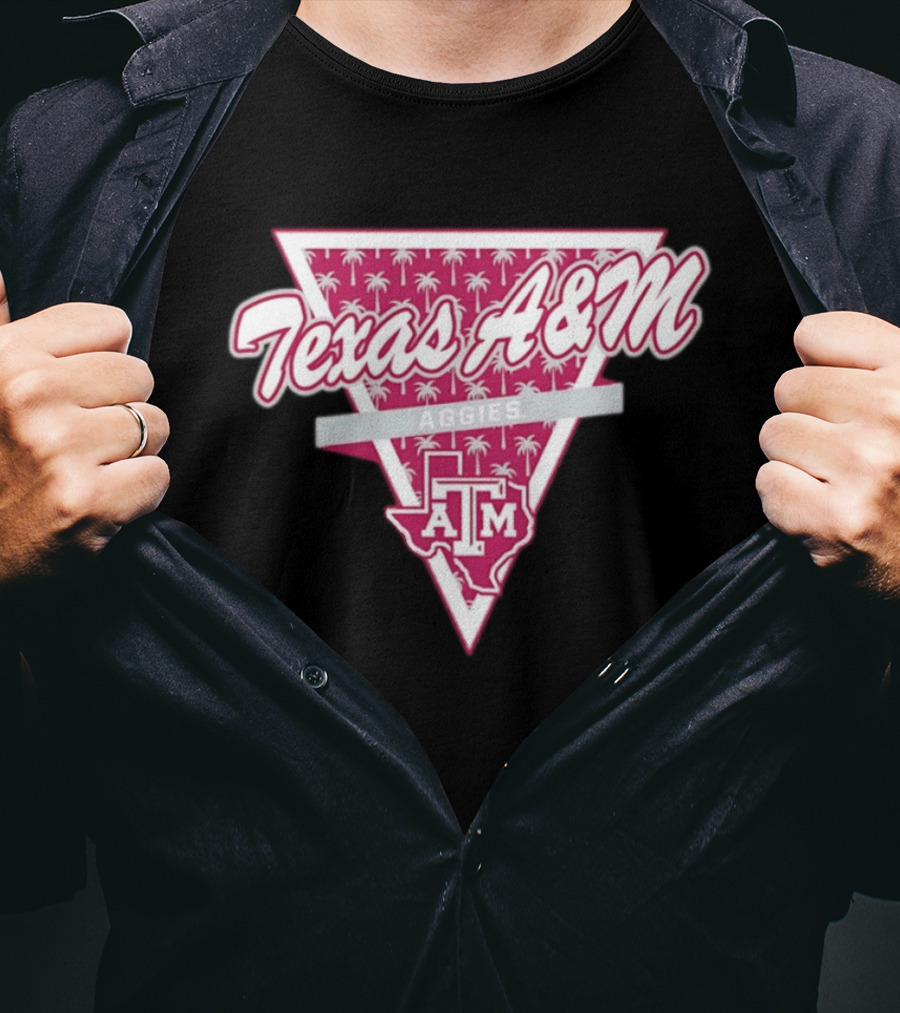 Texas A&M Aggies Football Palm Tree Triangle T-Shirt