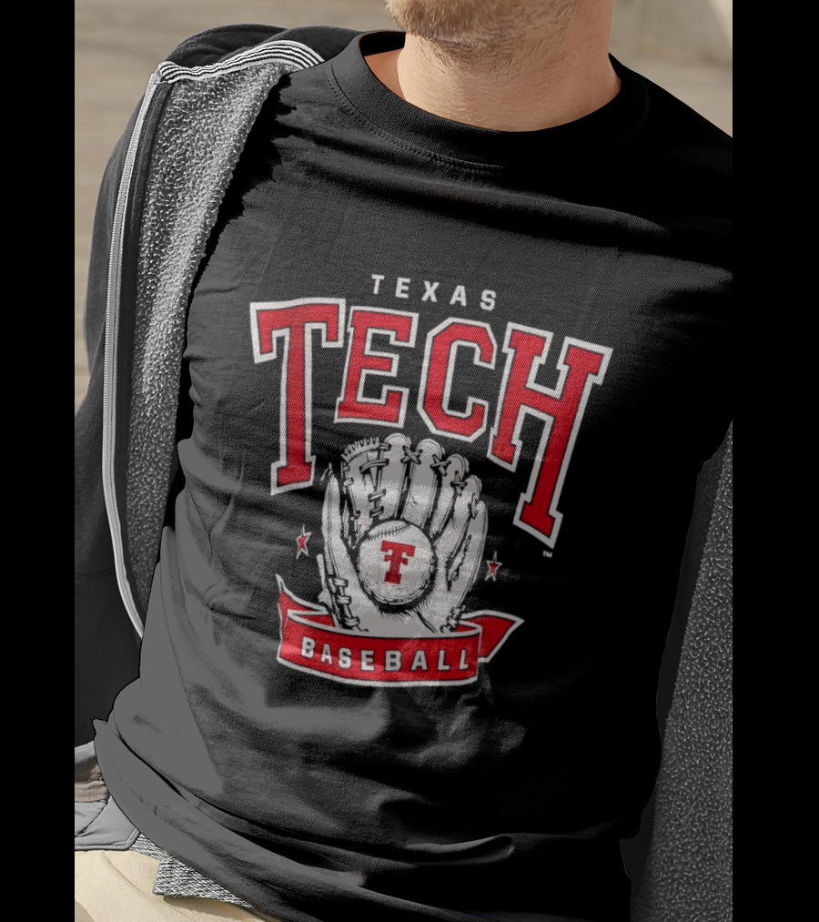 Texas Tech Baseball Glove Red Raiders T-Shirt