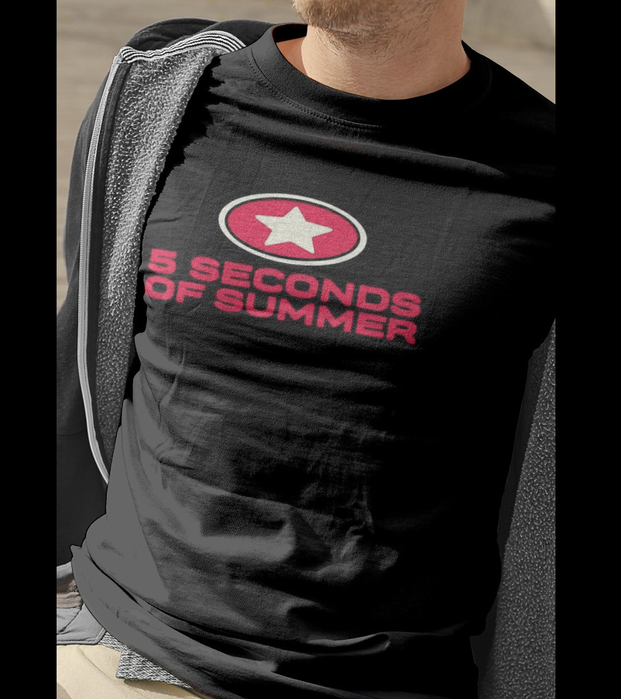 5 Seconds Of Summer World Tour Belfast UK Star T-Shirt