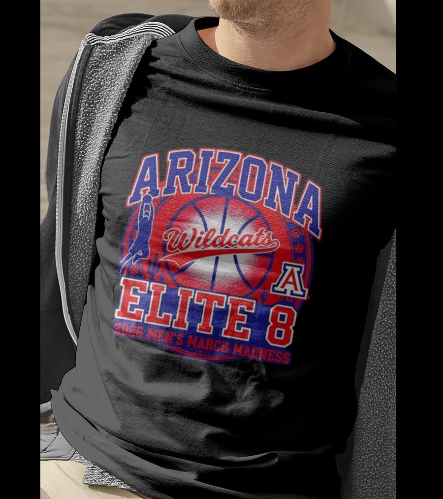 Arizona Wildcats Elite 8 2026 Men's March Madness Basketball T-Shirt