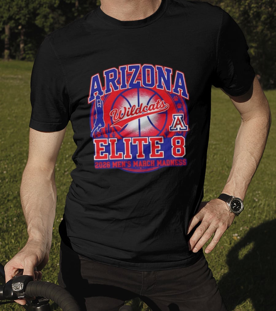 Arizona Wildcats Elite 8 2026 Men's March Madness Basketball T-Shirt