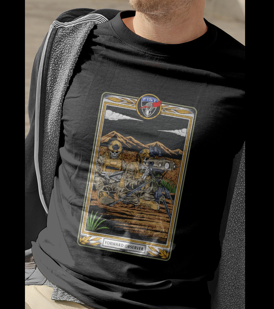 Forward Observer Tactical Card FIST Unit Military T-Shirt
