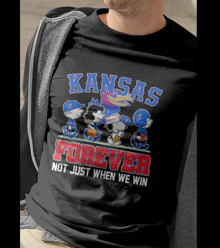 Kansas Jayhawks X Peanuts Abbey Road Forever Not Just When We Win T-Shirt