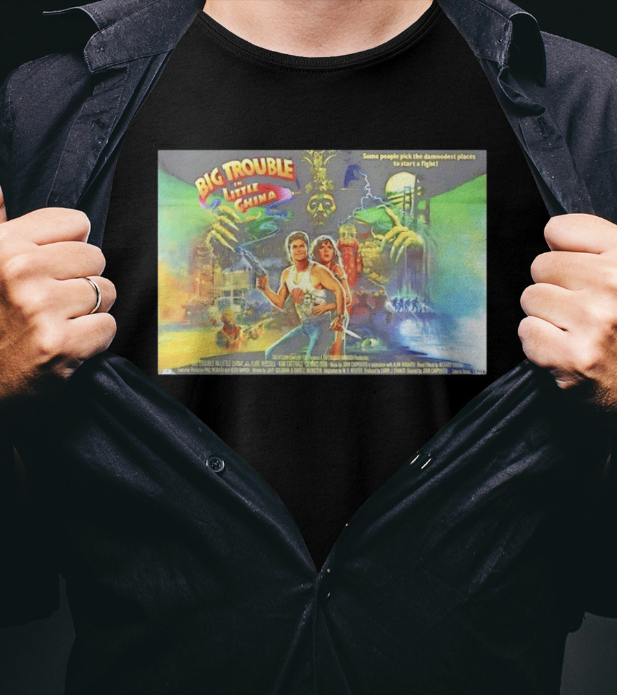 Big Trouble In Little China Culture Pop Movie Art Featuring Classic Characters T-Shirt