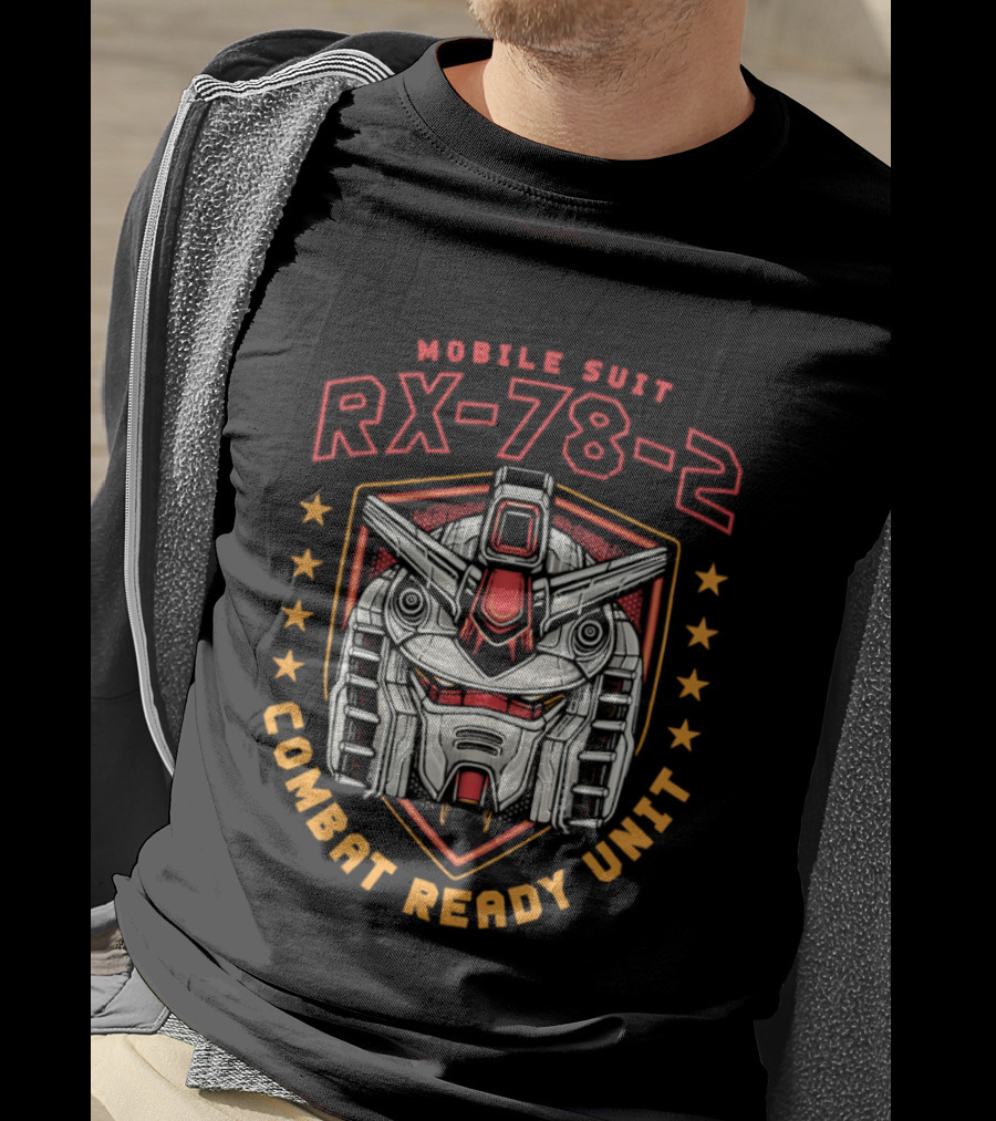 Mobile Suit RX 78 2 Combat Ready Unit Big Head T-Shirt