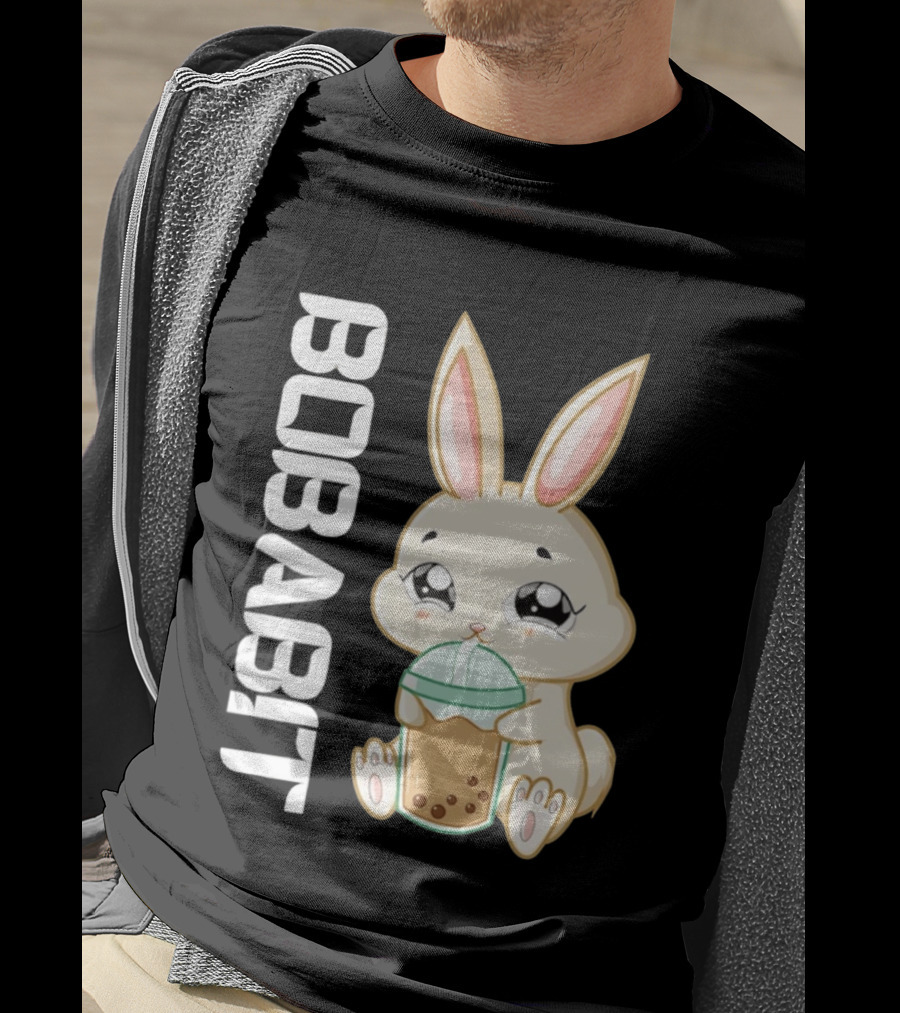 Bobabbit Cute Bunny Drinking Boba Tea T-Shirt
