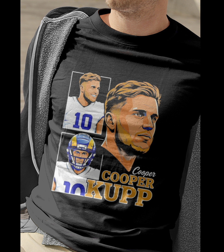 Cooper Kupp Number 10 Los Angeles Rams Football Player Collage 2026 T-Shirt