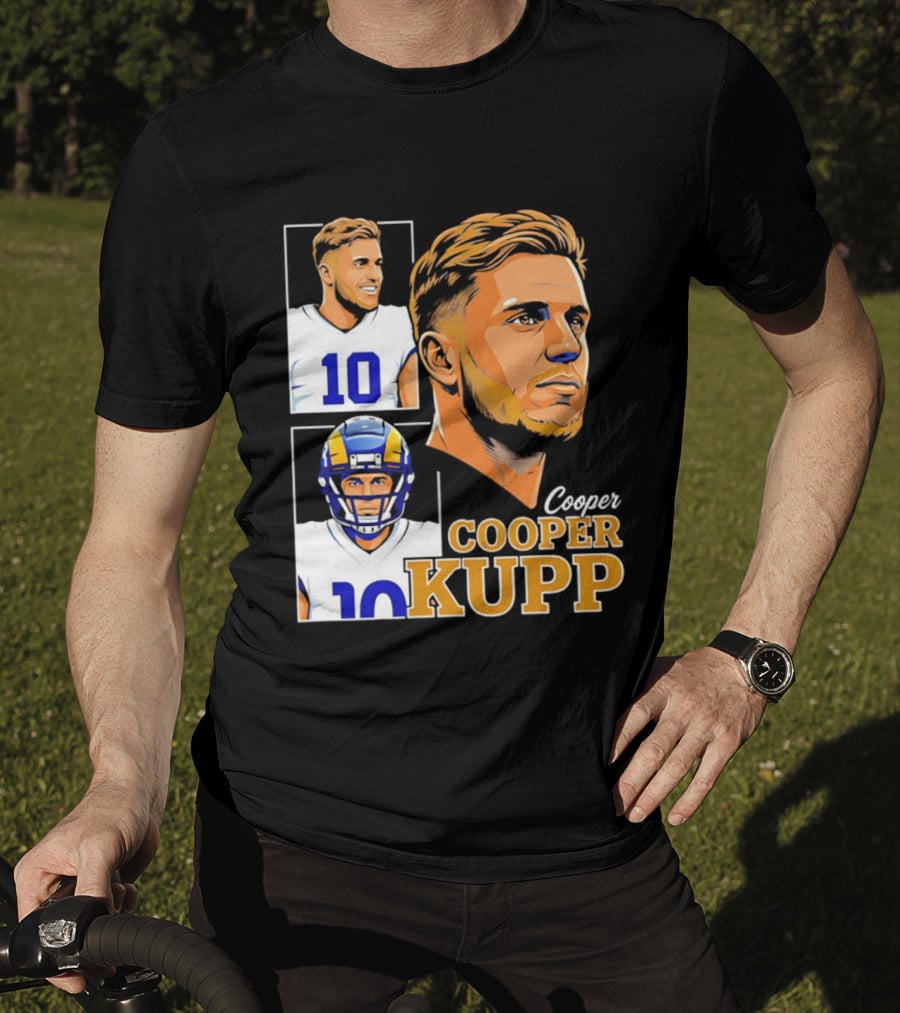 Cooper Kupp Number 10 Los Angeles Rams Football Player Collage 2026 T-Shirt