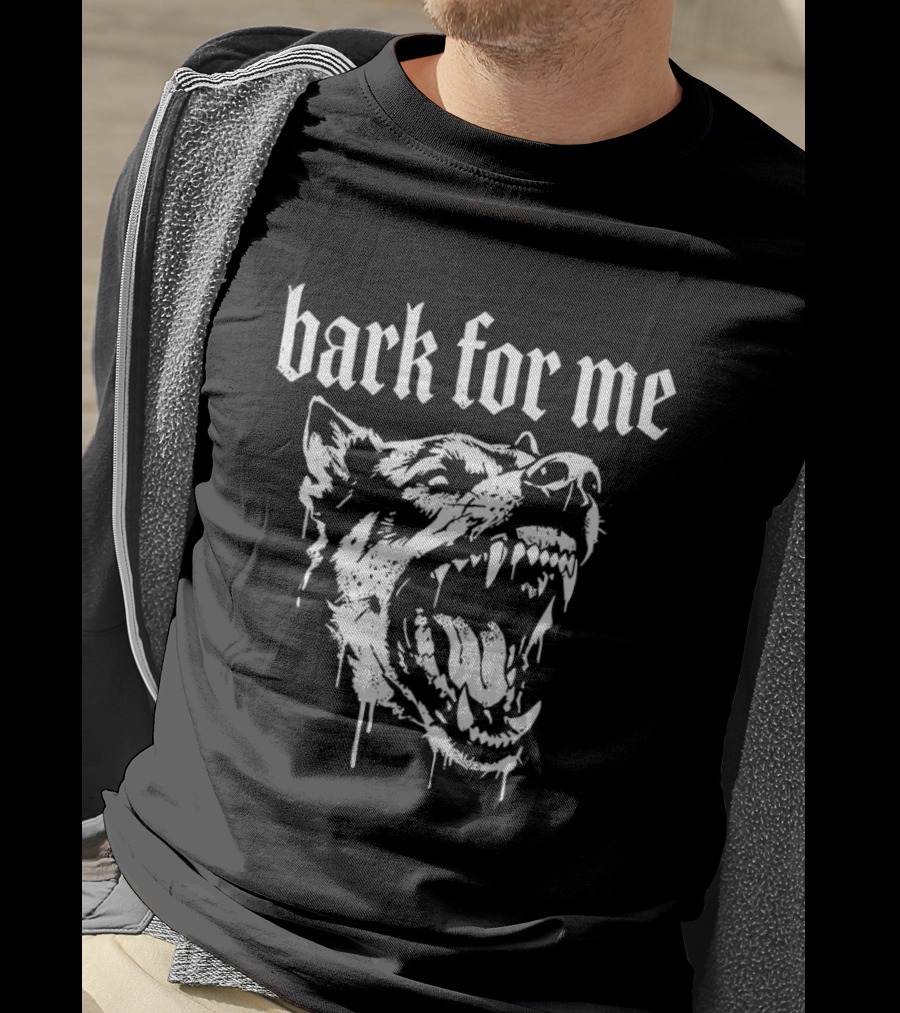Bark For Me Big Dog Head Gothic T-Shirt