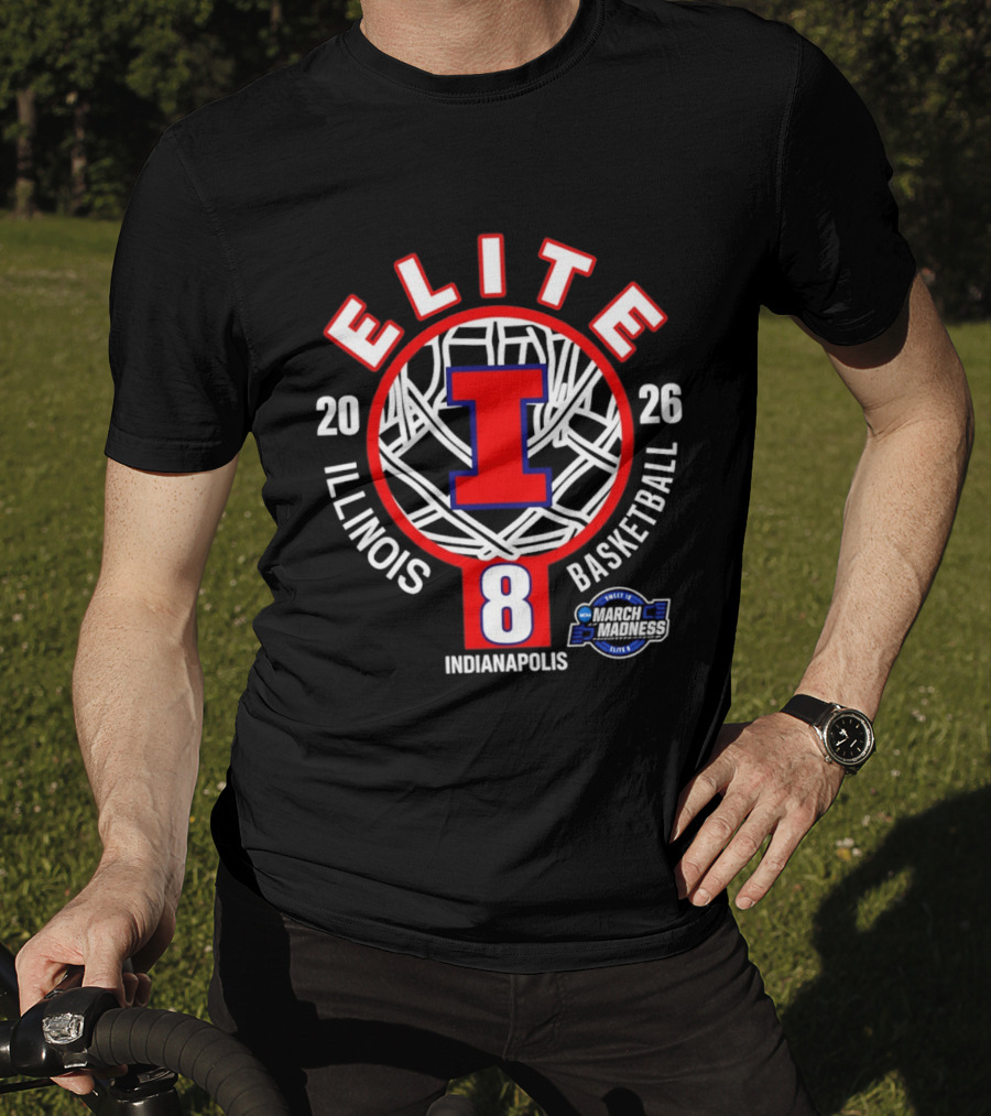 Illinois Fighting Illini Men's Basketball Elite Eight 2026 Indianapolis NCAA March Madness T-Shirt