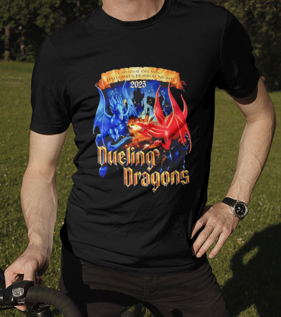 Universal Orlando Halloween Horror Nights 2023 Dueling Dragons T-Shirt