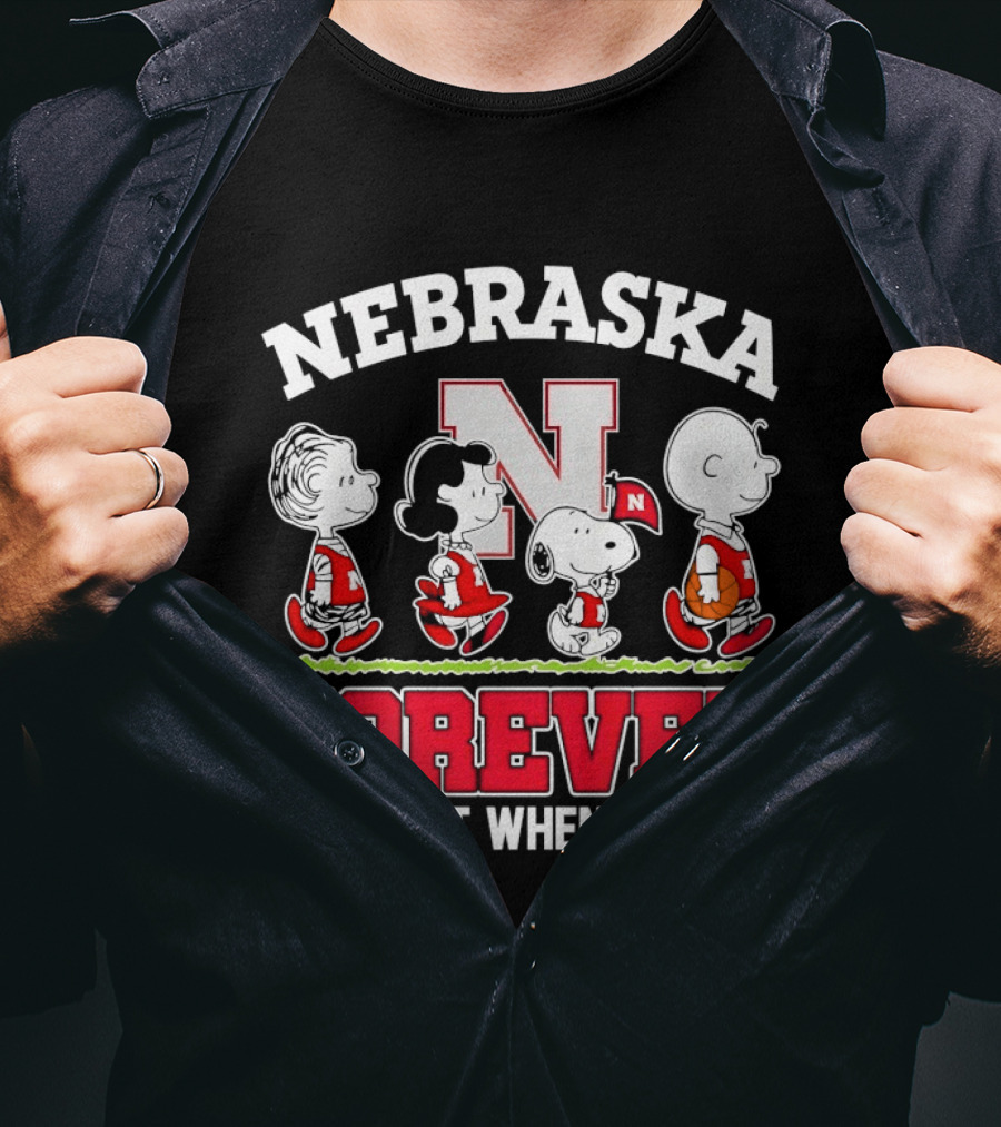 Nebraska Cornhuskers Peanuts Snoopy Forever Not Just When We Win T-Shirt