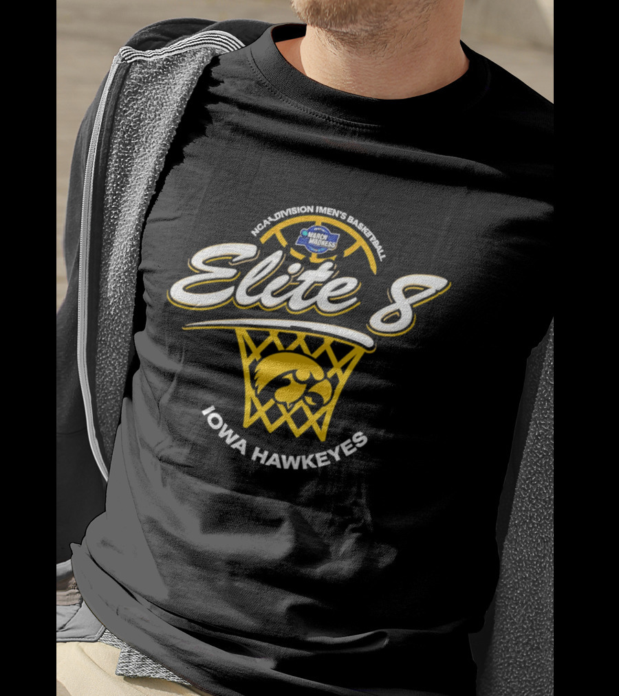 Iowa Hawkeyes NCAA Division Men's Basketball Elite Eight T-Shirt