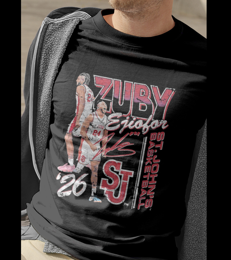 Zuby Ejiofor St. John's Basketball 26 SJ Red Storm 90s T-Shirt
