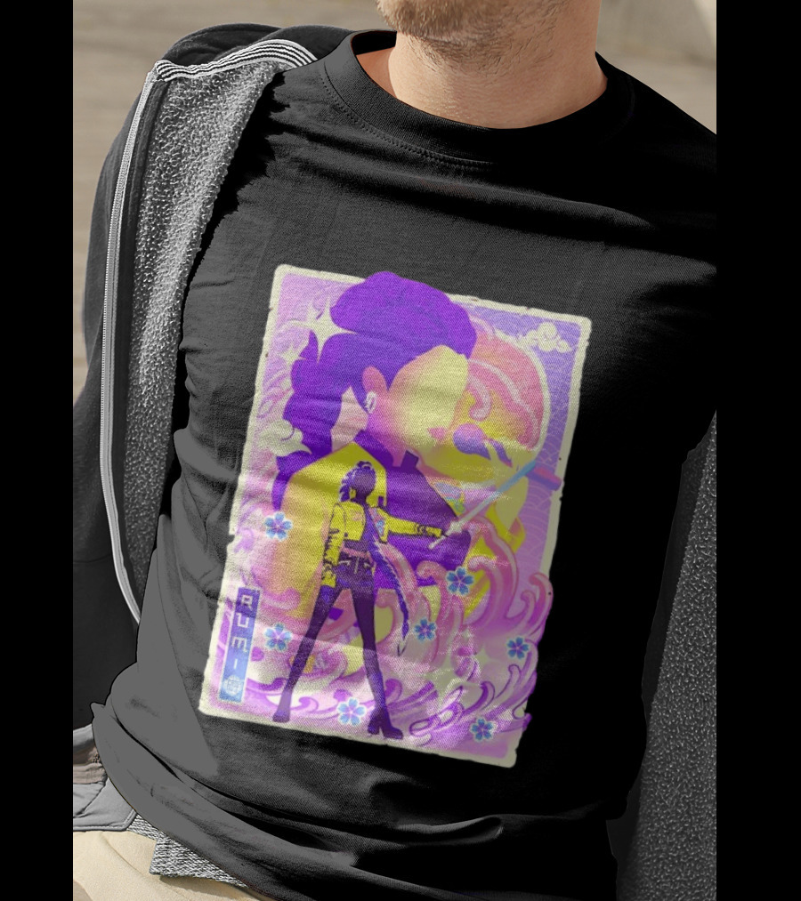 Rumi KPop Demon Hunters Musha E Floral Warrior T-Shirt