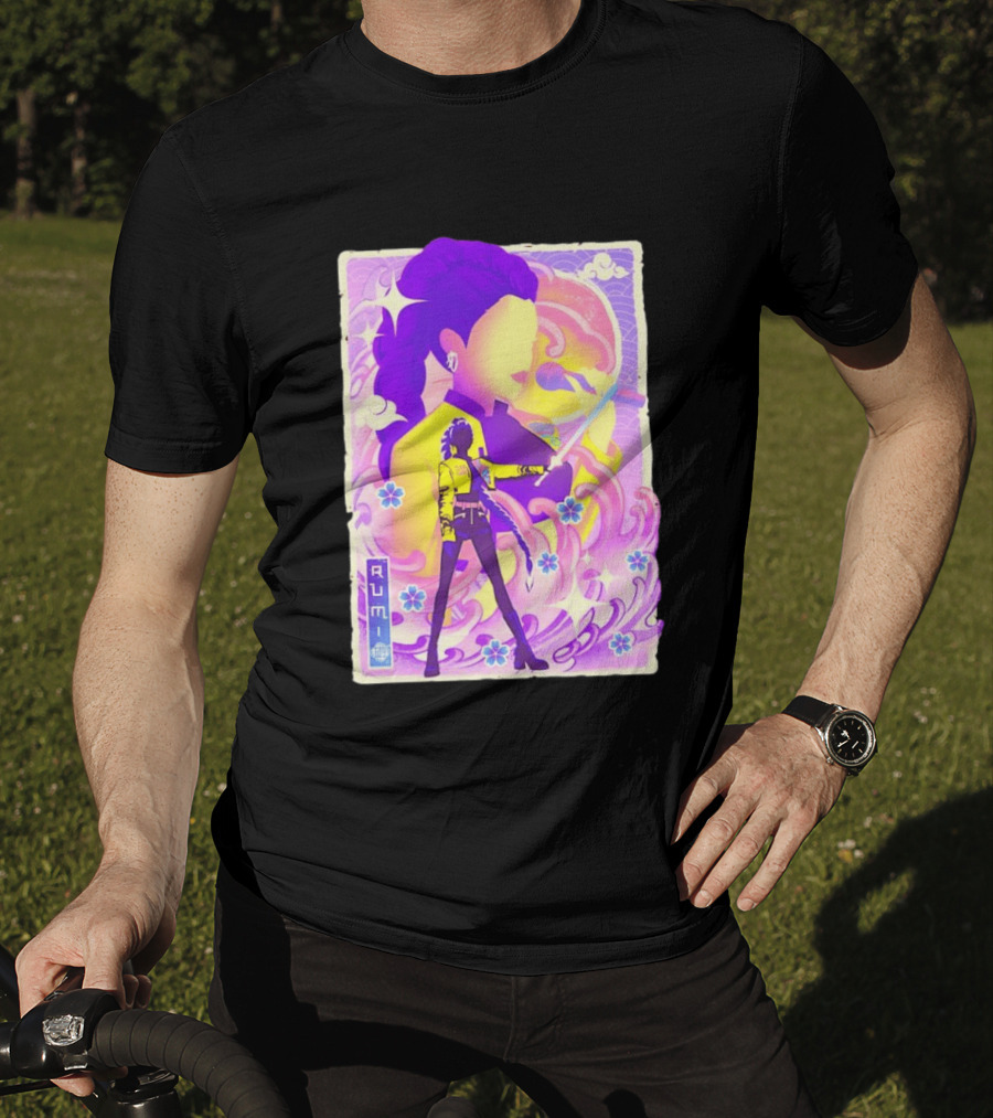 Rumi KPop Demon Hunters Musha E Floral Warrior T-Shirt