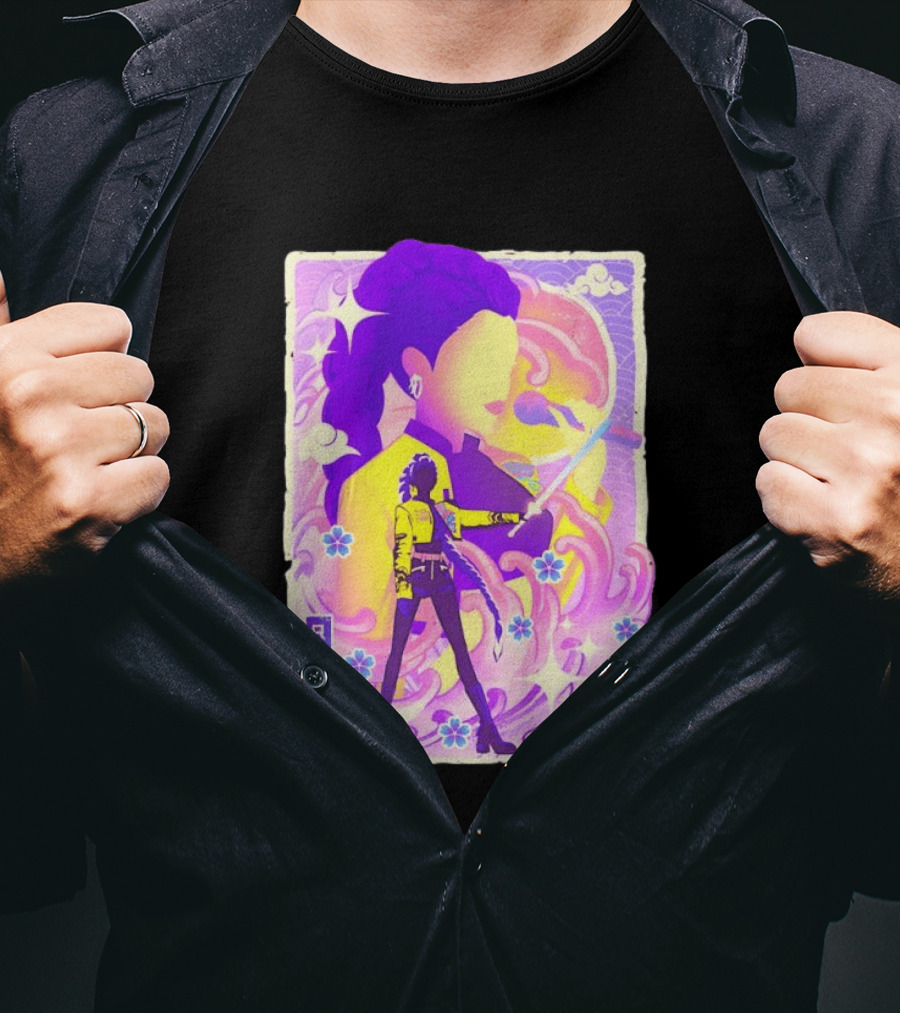 Rumi KPop Demon Hunters Musha E Floral Warrior T-Shirt