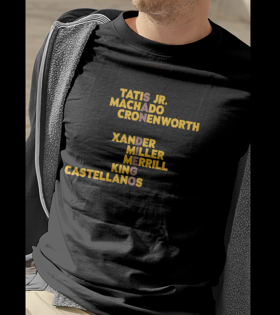 Slam Diego Baseball Tatis Jr Machado Cronenworth Xander Miller Merrill Nola Castellanos T-Shirt